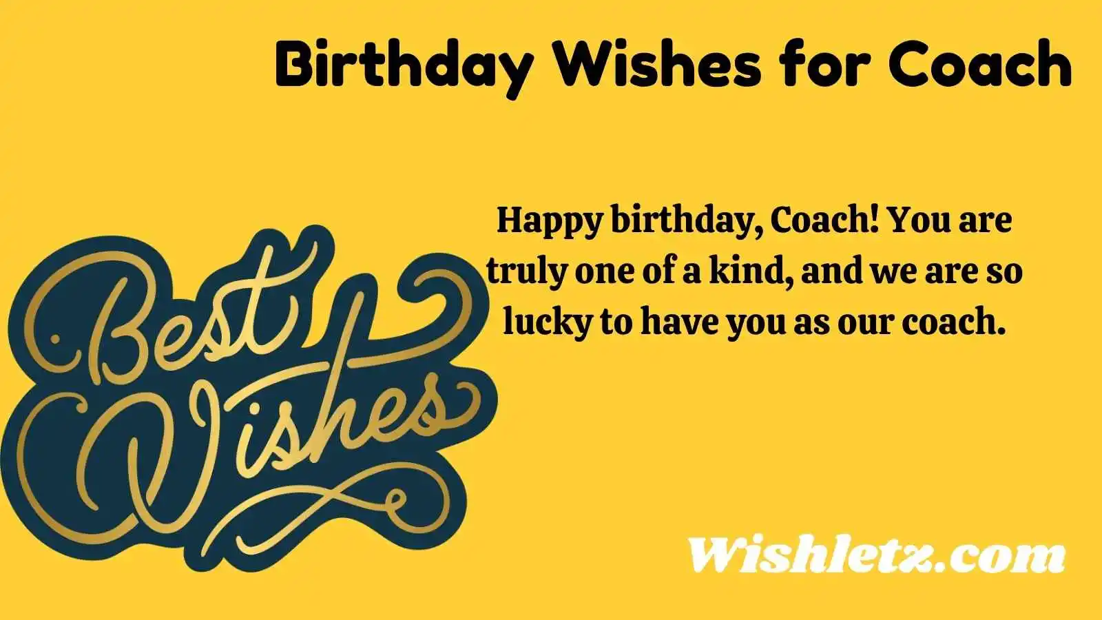 Birthday Wishes for Coach