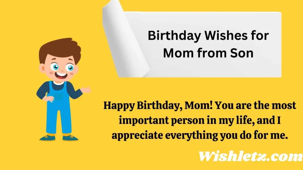 Birthday Wishes for Mom from Son