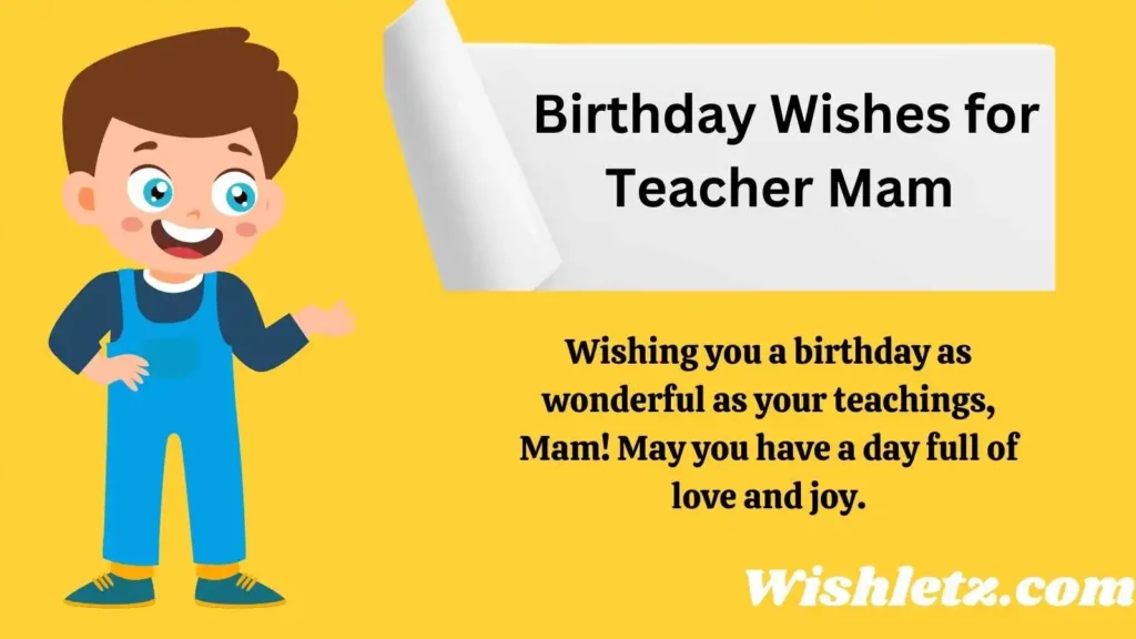 Birthday Wishes for Teacher Mam