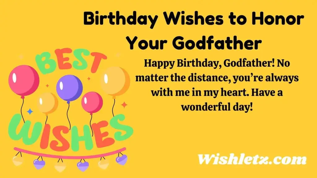 Birthday Wishes to Honor Your Godfather