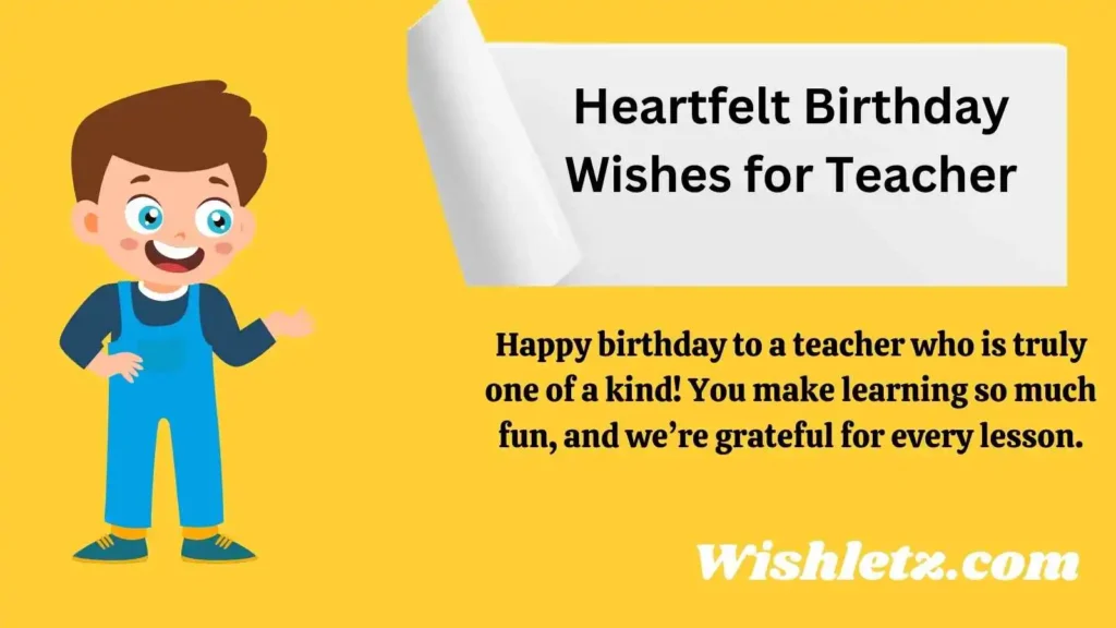 Heartfelt Birthday Wishes for Teacher