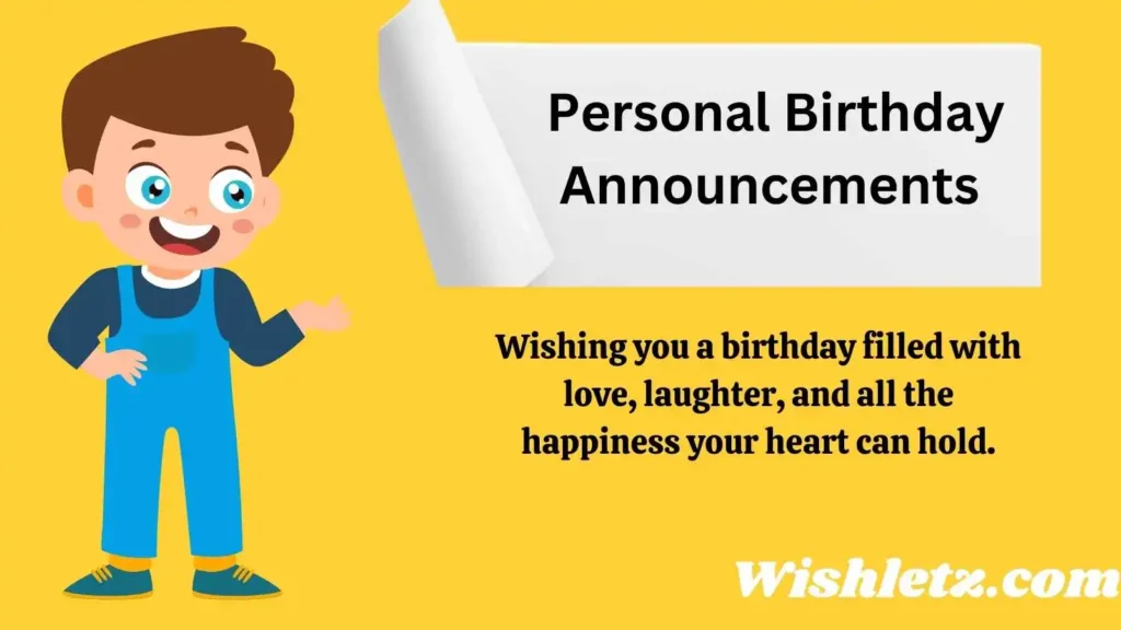 Personal Birthday Announcements