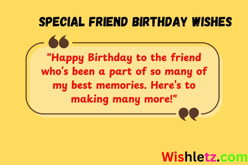 Special Friend Birthday Wishes