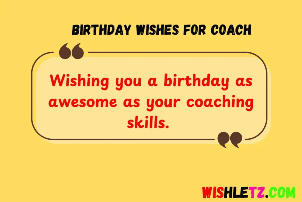 Birthday Wishes for Coach