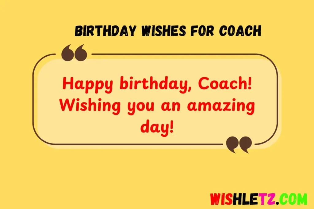 Birthday Wishes for Coach