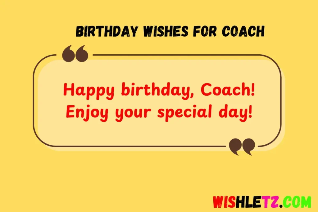 Birthday Wishes for Coach