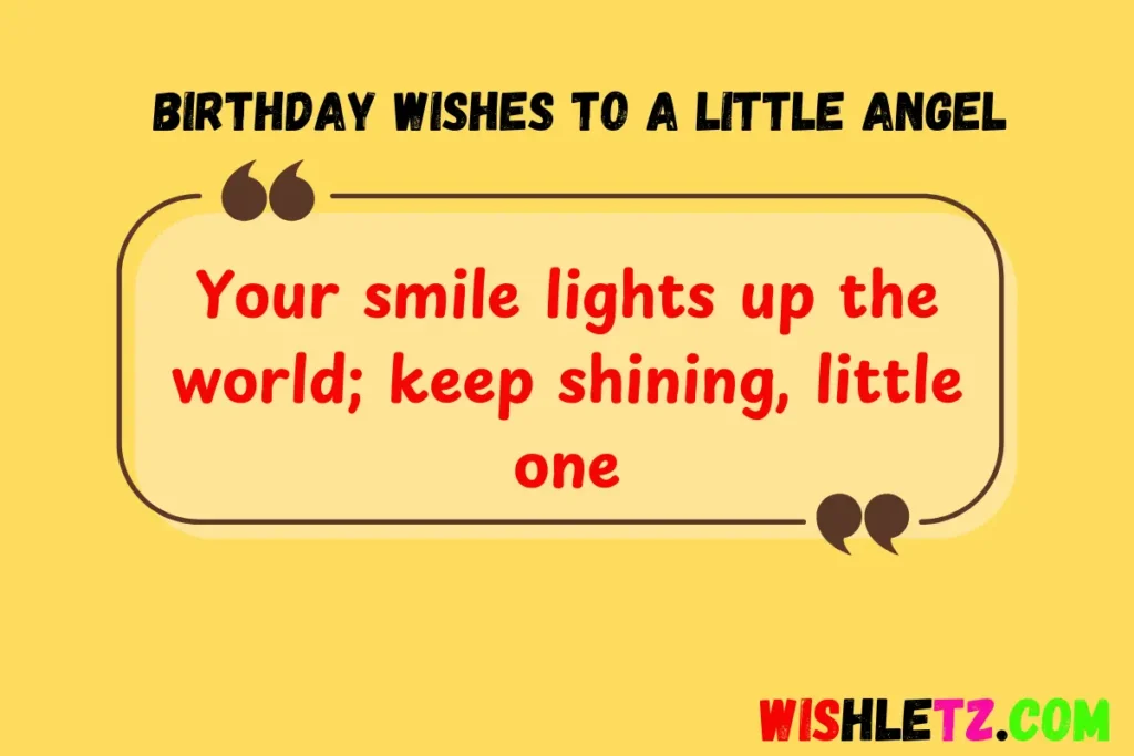 Birthday Wishes to a Little Angel