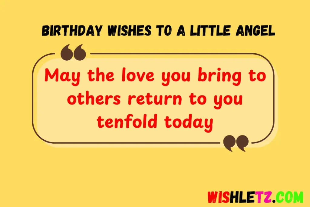 Birthday Wishes to a Little Angel