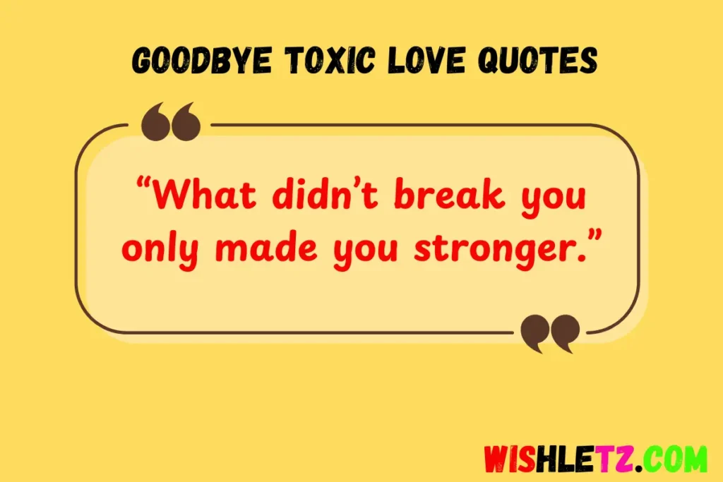 Goodbye Toxic Love Quotes